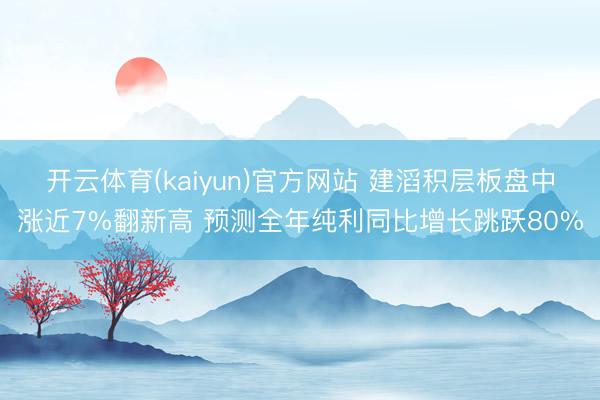 开云体育(kaiyun)官方网站 建滔积层板盘中涨近7%翻新高 预测全年纯利同比增长跳跃80%