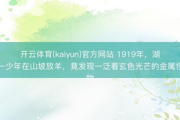 开云体育(kaiyun)官方网站 1919年，湖南一少年在山坡放羊，竟发现一泛着玄色光芒的金属怪物