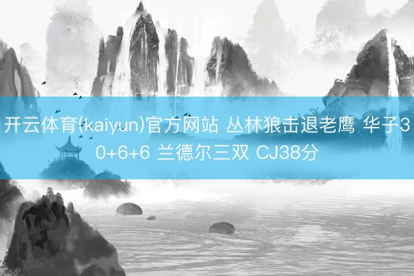 开云体育(kaiyun)官方网站 丛林狼击退老鹰 华子30+6+6 兰德尔三双 CJ38分