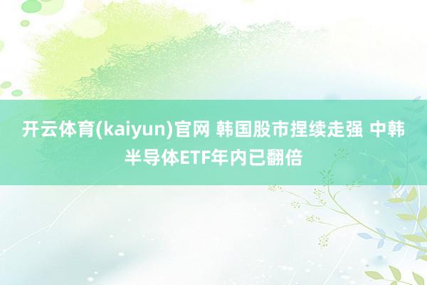 开云体育(kaiyun)官网 韩国股市捏续走强 中韩半导体ETF年内已翻倍