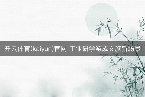 开云体育(kaiyun)官网 工业研学游成文旅新场景